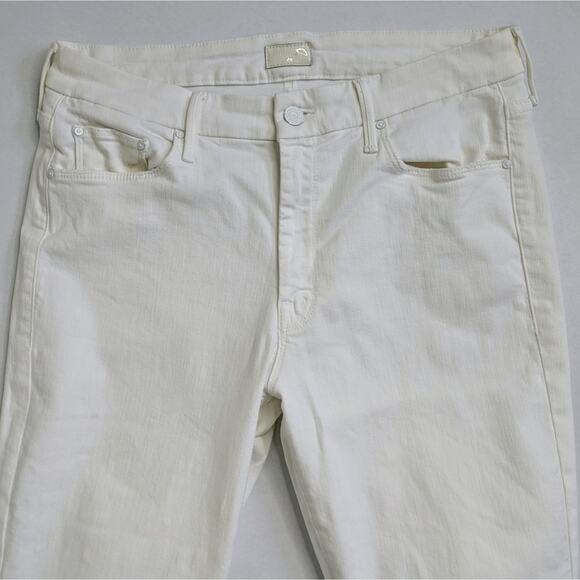 Mother The Looker Crop 31 White Skinny Denim - Picture 4 of 12
